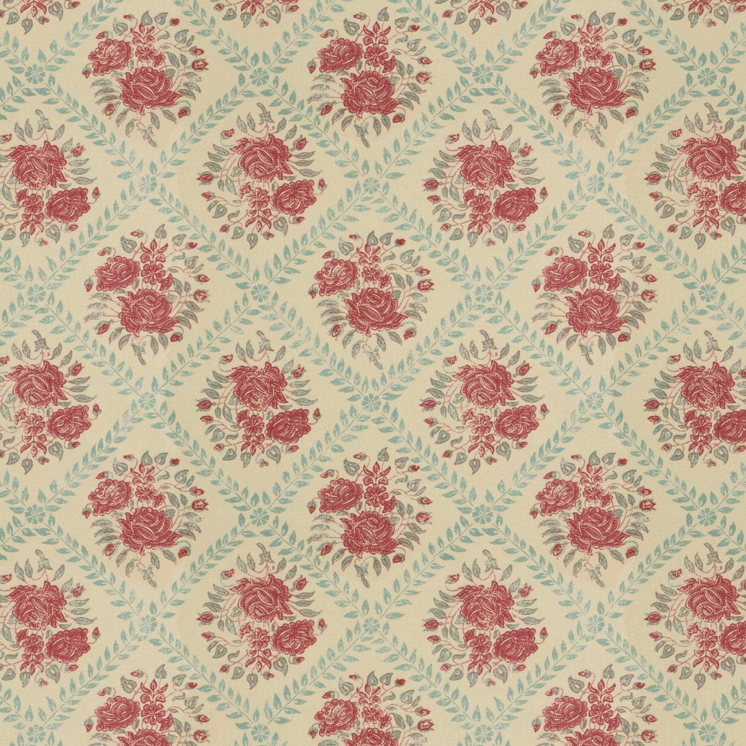 Rose Trellis Fabric by Sarah Vanrenen