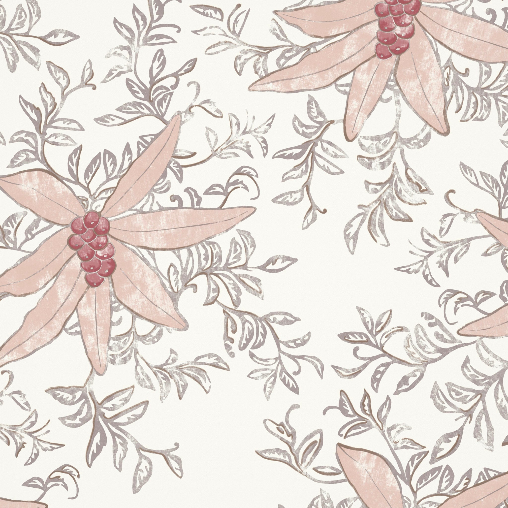 Berri Pink Wide Wallpaper by Sarah Vanrenen