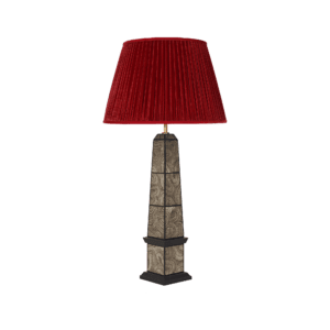 Handpainted malachite obelisk lamp in grey